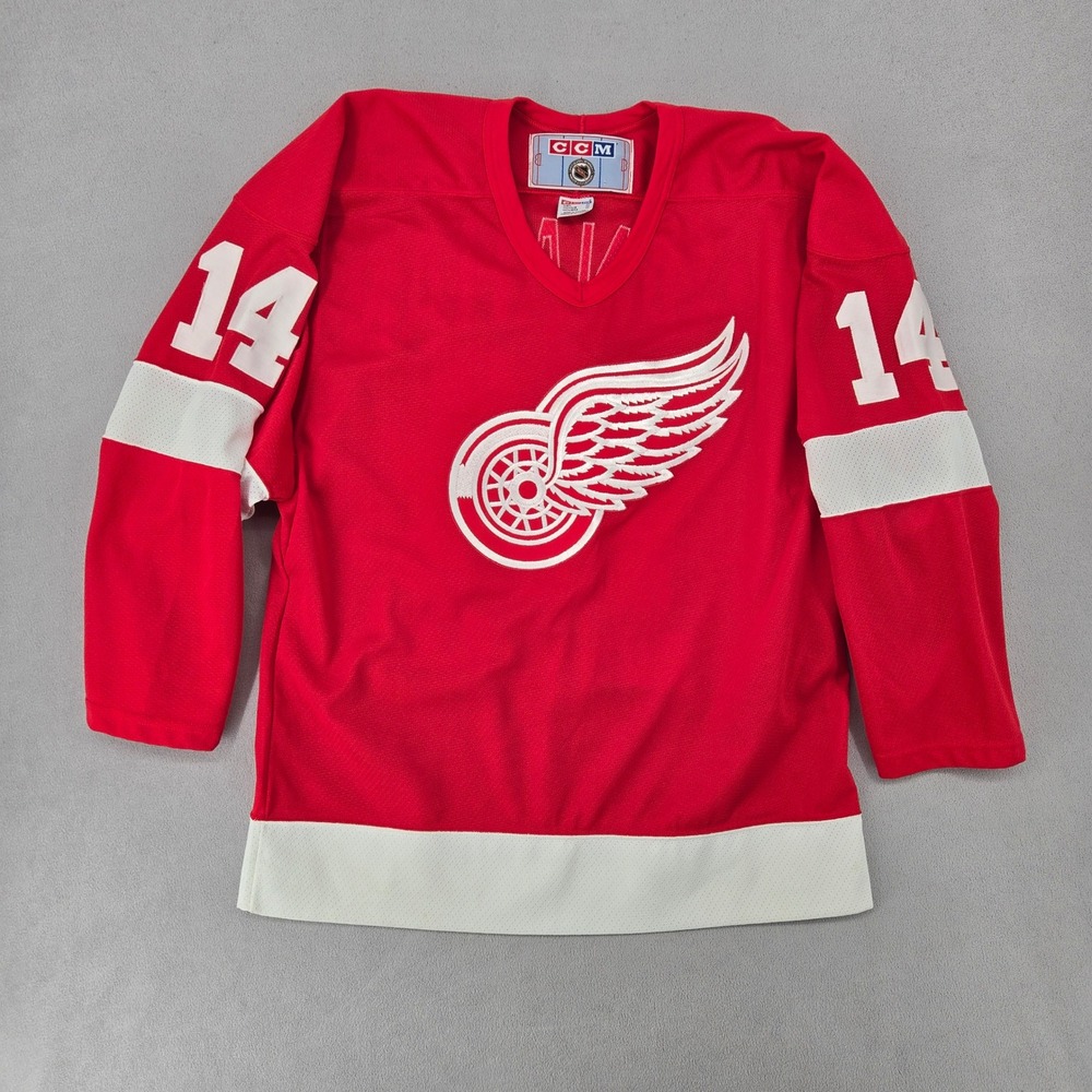 CCM Detroit Red Wings Brendan Shanahan #14 Air Knit Jersey M Canada Vintage